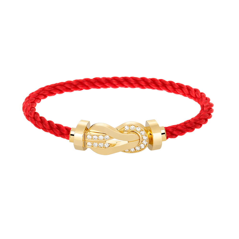 [✨ROSE✨]CHANCE LARGE 8 FIGURE BUCKLE HALF DIAMOND BRACELET GOLD
