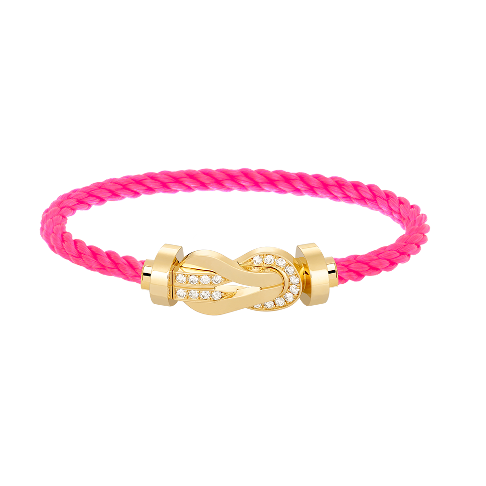 [✨ROSE✨]CHANCE LARGE 8 FIGURE BUCKLE HALF DIAMOND BRACELET GOLD