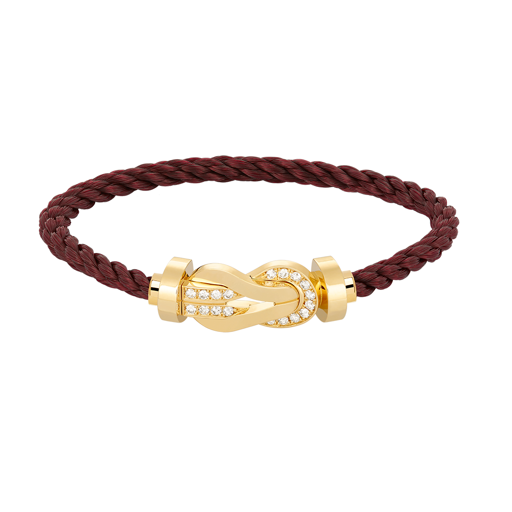 [✨ROSE✨]CHANCE LARGE 8 FIGURE BUCKLE HALF DIAMOND BRACELET GOLD