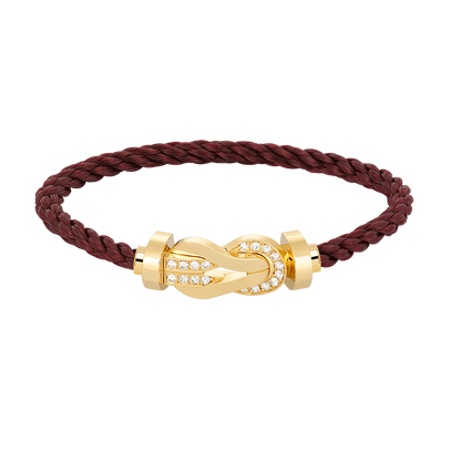 [✨ROSE✨]CHANCE LARGE 8 FIGURE BUCKLE HALF DIAMOND BRACELET GOLD