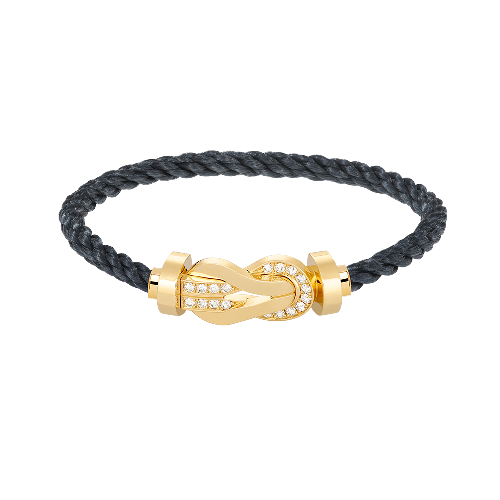 [✨ROSE✨]CHANCE LARGE 8 FIGURE BUCKLE HALF DIAMOND BRACELET GOLD