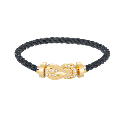 [✨ROSE✨]CHANCE LARGE 8 FIGURE BUCKLE HALF DIAMOND BRACELET GOLD
