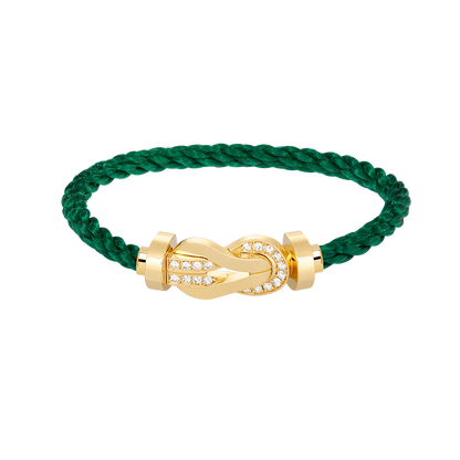 [✨ROSE✨]CHANCE LARGE 8 FIGURE BUCKLE HALF DIAMOND BRACELET GOLD