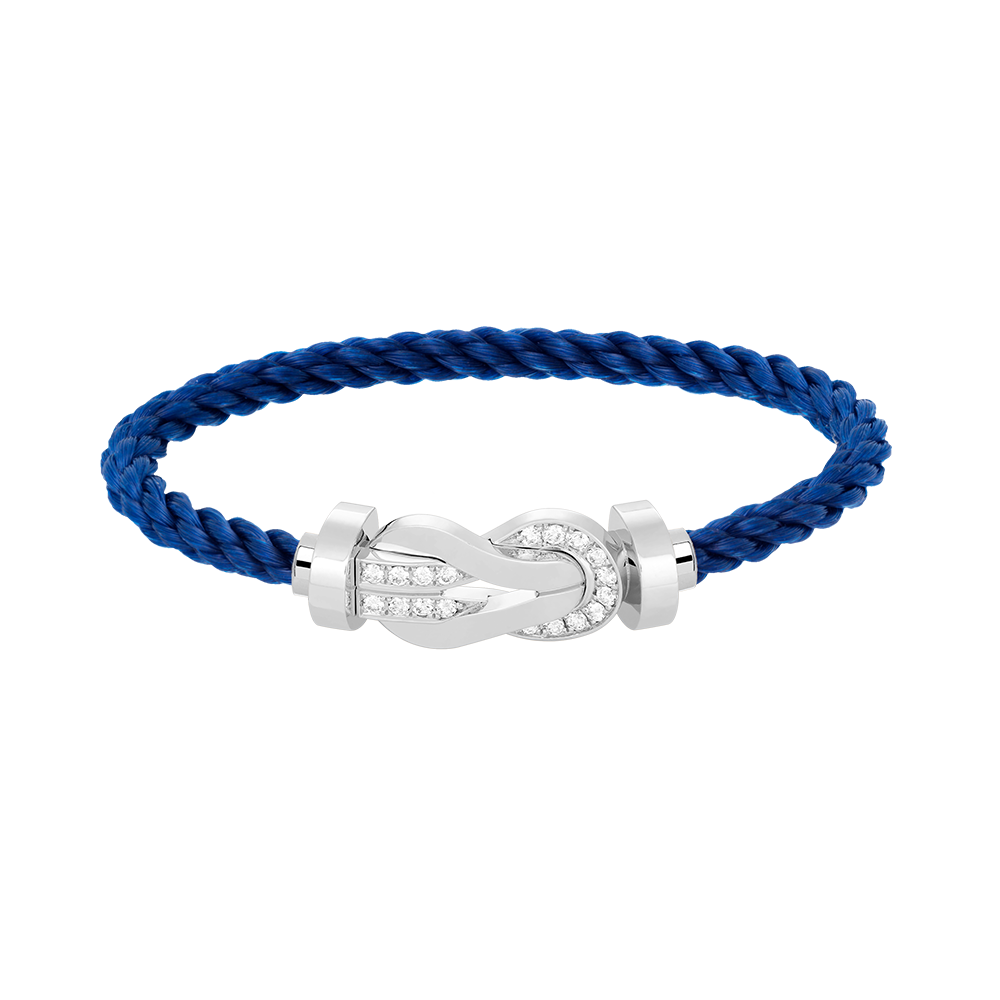 [✨ROSE✨]CHANCE LARGE 8 FIGURE BUCKLE HALF DIAMOND BRACELET SILVER