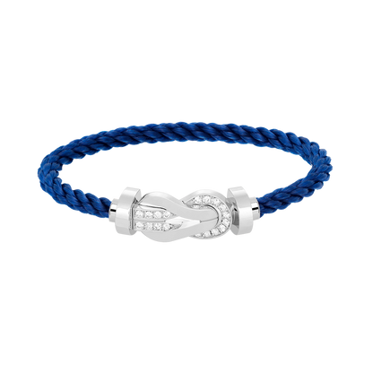 [✨ROSE✨]CHANCE LARGE 8 FIGURE BUCKLE HALF DIAMOND BRACELET SILVER