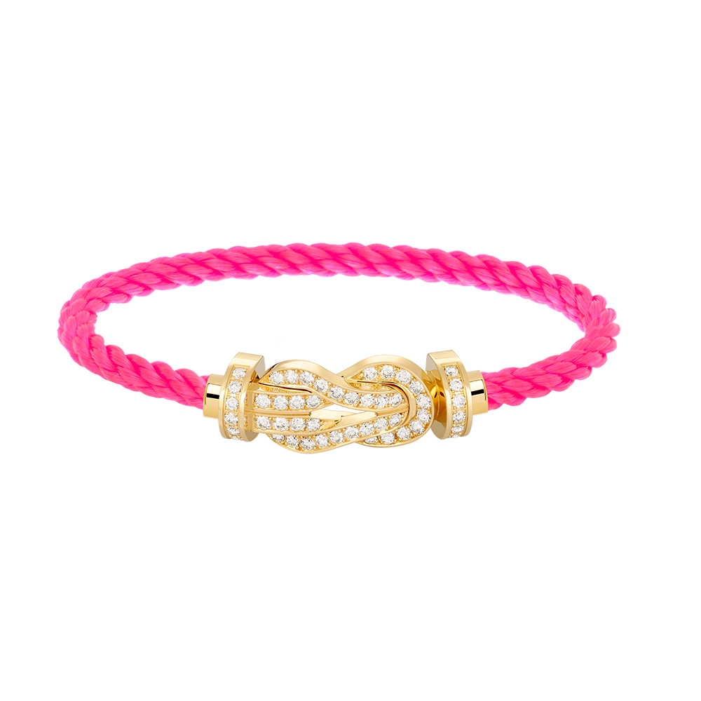 [✨ROSE✨]CHANCE LARGE 8 FIGURE BUCKLE FULLDIAMOND BRACELET GOLD