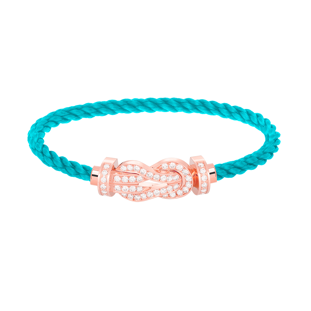 [✨ROSE✨]CHANCE LARGE 8 FIGURE BUCKLE FULL DIAMOND BRACELET ROSE GOLD
