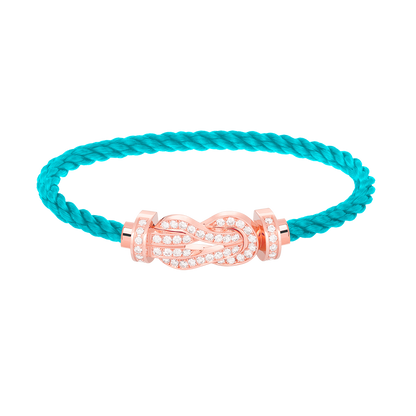 [✨ROSE✨]CHANCE LARGE 8 FIGURE BUCKLE FULL DIAMOND BRACELET ROSE GOLD