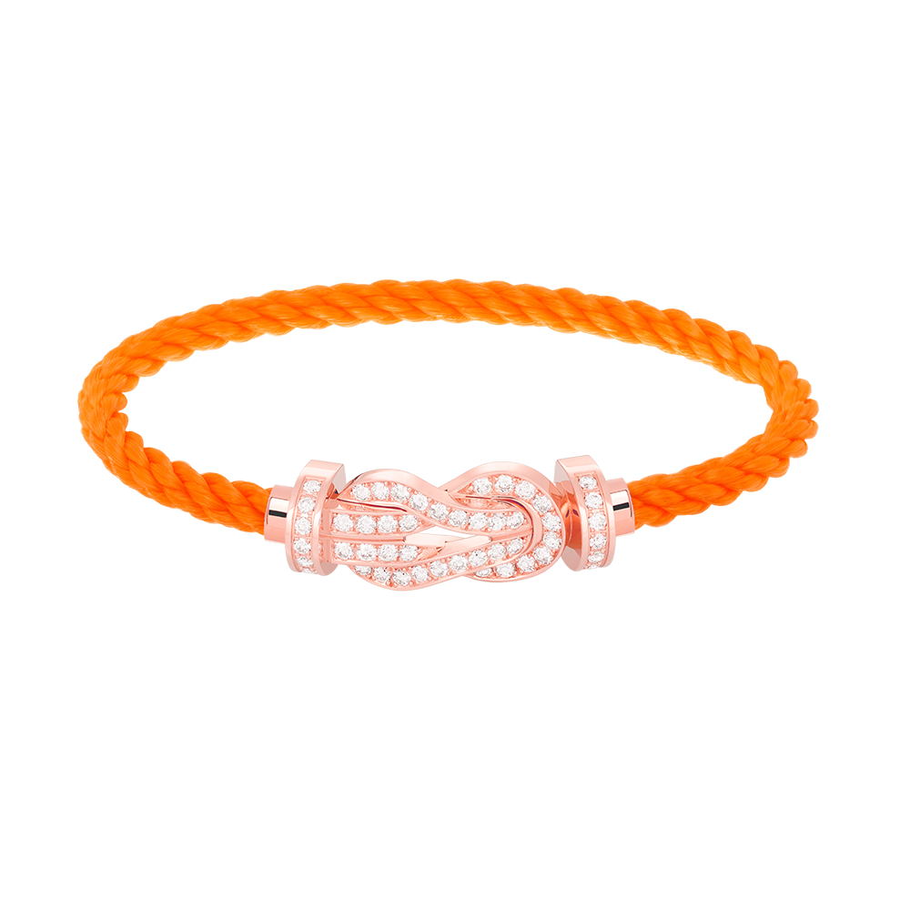 [✨ROSE✨]CHANCE LARGE 8 FIGURE BUCKLE FULL DIAMOND BRACELET ROSE GOLD