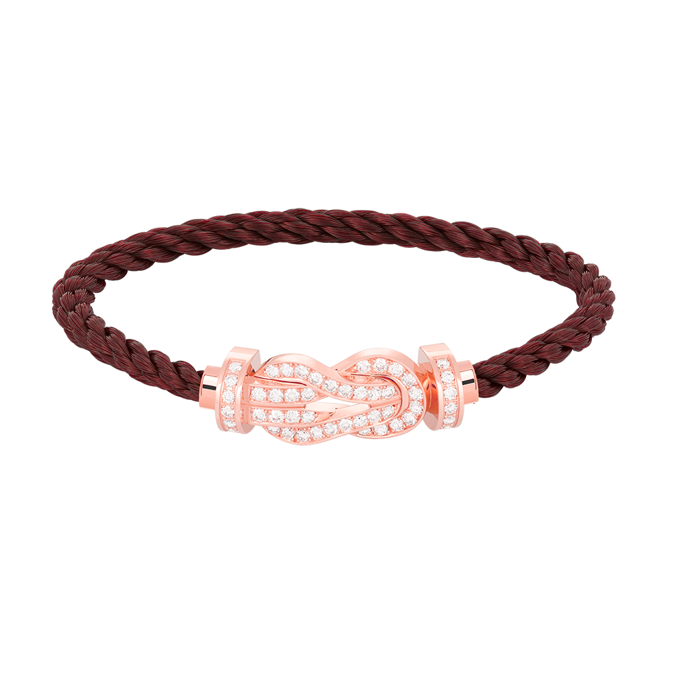 [✨ROSE✨]CHANCE LARGE 8 FIGURE BUCKLE FULL DIAMOND BRACELET ROSE GOLD