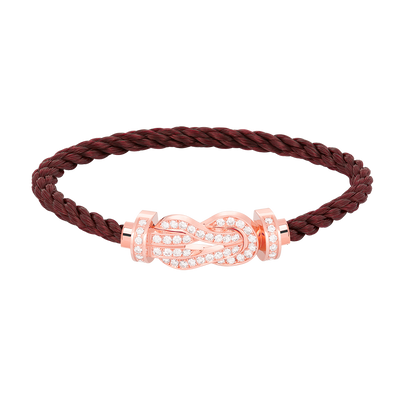 [✨ROSE✨]CHANCE LARGE 8 FIGURE BUCKLE FULL DIAMOND BRACELET ROSE GOLD