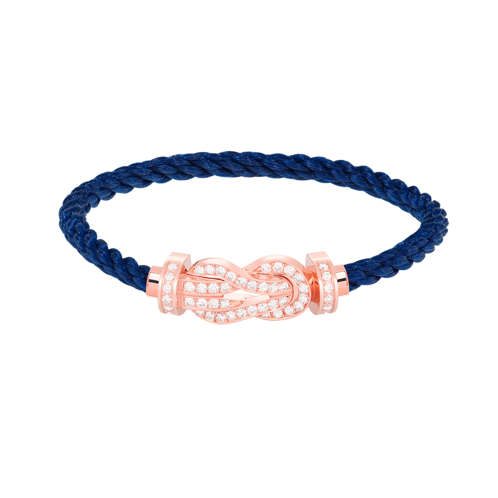 [✨ROSE✨]CHANCE LARGE 8 FIGURE BUCKLE FULL DIAMOND BRACELET ROSE GOLD