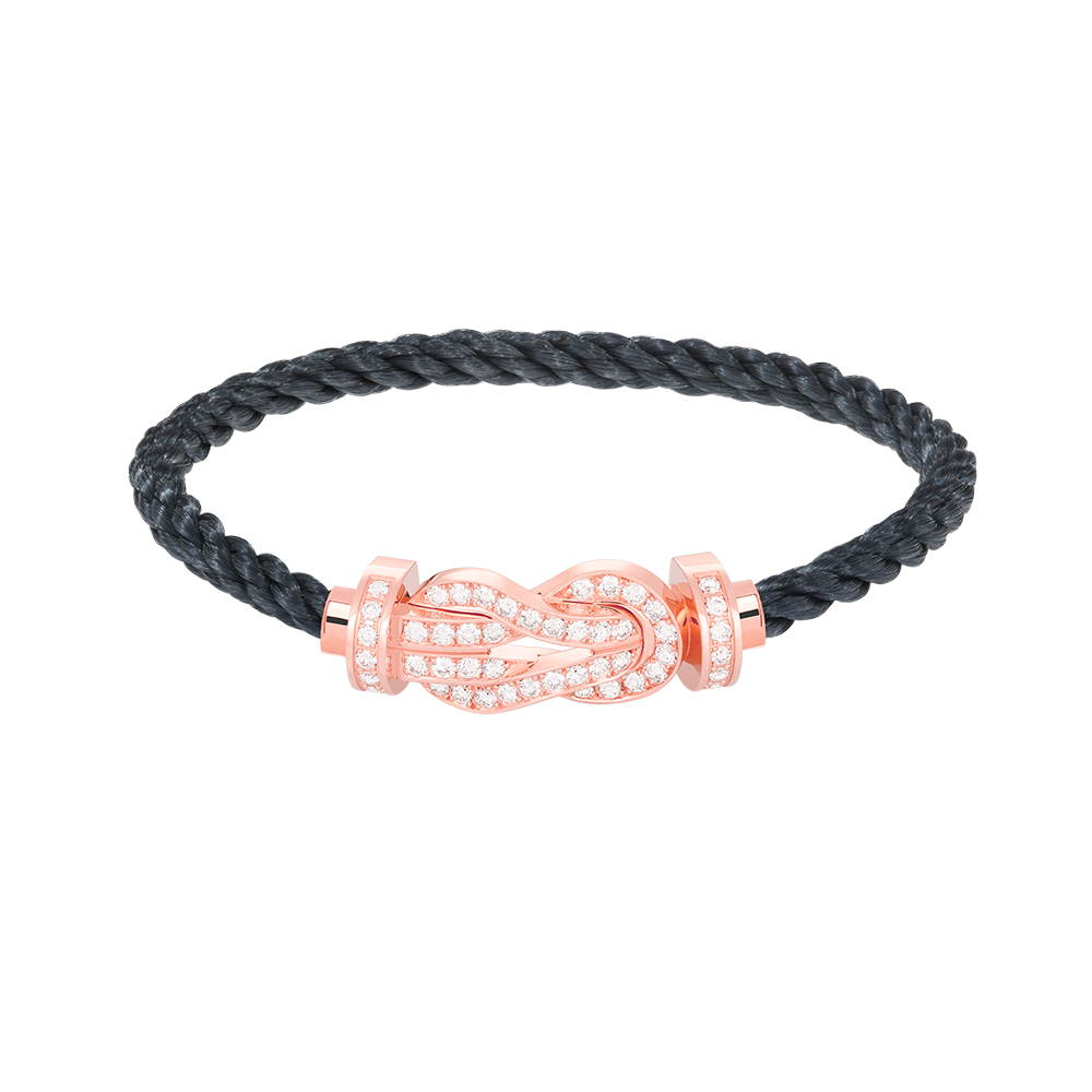 [✨ROSE✨]CHANCE LARGE 8 FIGURE BUCKLE FULL DIAMOND BRACELET ROSE GOLD
