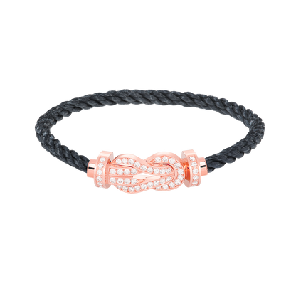 [✨ROSE✨]CHANCE LARGE 8 FIGURE BUCKLE FULL DIAMOND BRACELET ROSE GOLD