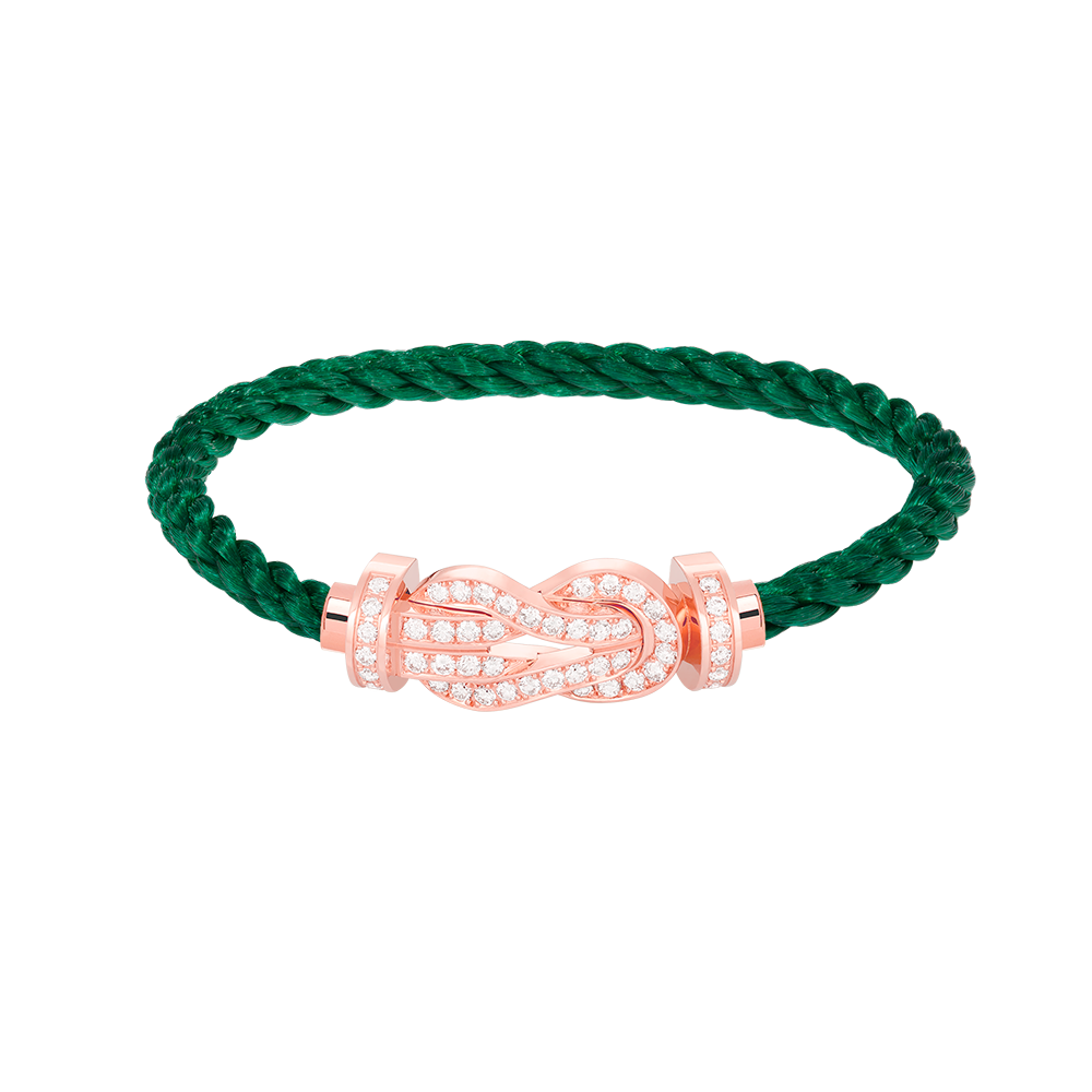 [✨ROSE✨]CHANCE LARGE 8 FIGURE BUCKLE FULL DIAMOND BRACELET ROSE GOLD