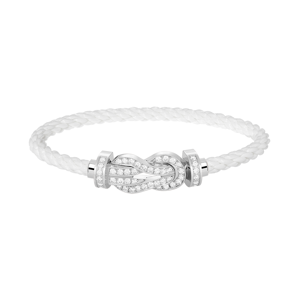 [✨ROSE✨]CHANCE LARGE 8 FIGURE BUCKLE FULL DIAMOND BRACELET SILVER