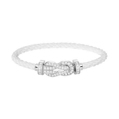 [✨ROSE✨]CHANCE LARGE 8 FIGURE BUCKLE FULL DIAMOND BRACELET SILVER
