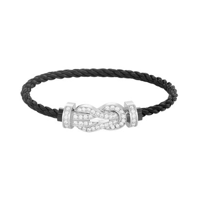 [✨ROSE✨]CHANCE LARGE 8 FIGURE BUCKLE FULL DIAMOND BRACELET SILVER