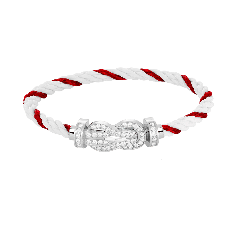 [✨ROSE✨]CHANCE LARGE 8 FIGURE BUCKLE FULL DIAMOND BRACELET SILVER