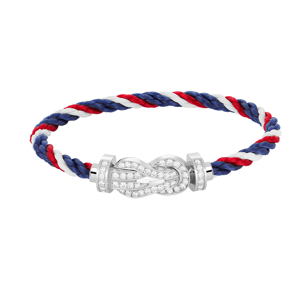 [✨ROSE✨]CHANCE LARGE 8 FIGURE BUCKLE FULL DIAMOND BRACELET SILVER