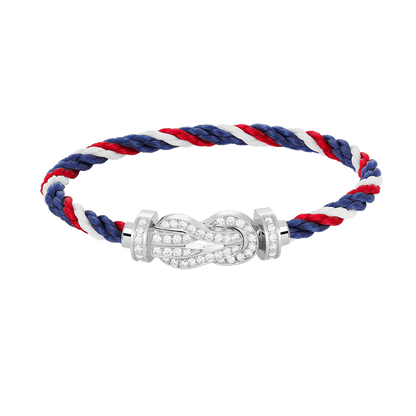 [✨ROSE✨]CHANCE LARGE 8 FIGURE BUCKLE FULL DIAMOND BRACELET SILVER