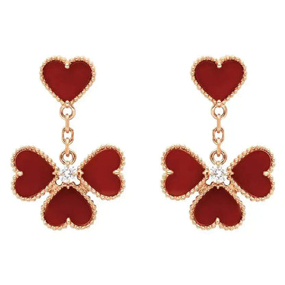 [✨ROSE✨]SWEET CLOVER CARNELIAN EARRINGS