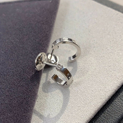 [✨ROSE✨]LOVE EARRINGS 2.65MM SILVER