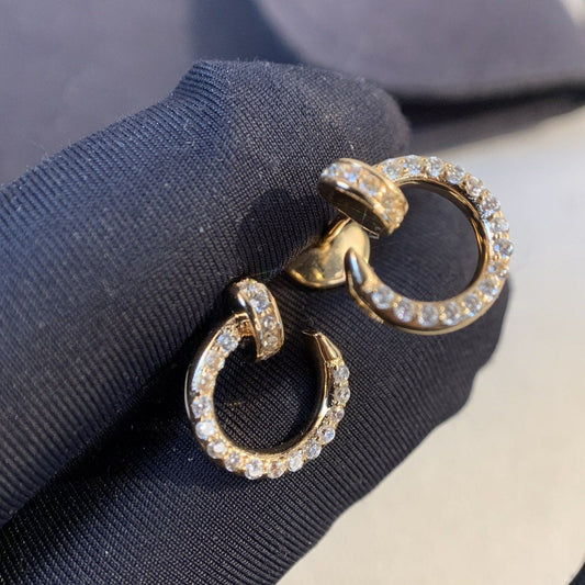 [✨ROSE✨]JUSTE EARRINGS GOLD DIAMONDS