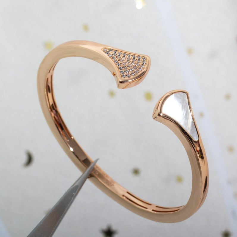 [✨ROSE✨]DREAM BRACELET OPEN PINK GOLD MOP DIAMOND
