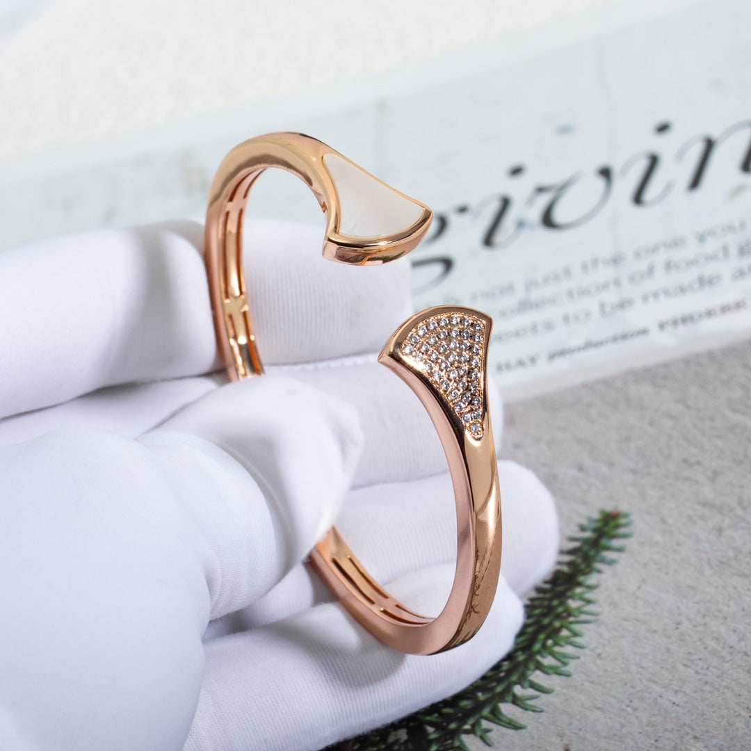 [✨ROSE✨]DREAM BRACELET OPEN PINK GOLD MOP DIAMOND