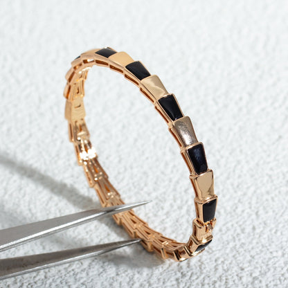 [✨ROSE✨]SERPENTI BRACELET PINK GOLD ONYX