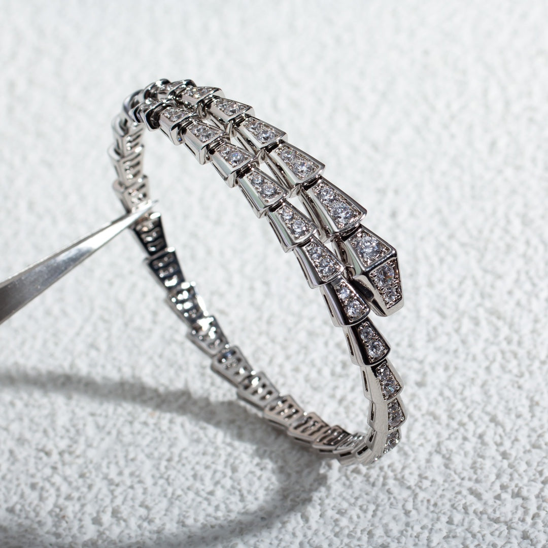 [✨ROSE✨]SERPENTI BRACELET 6MM SILVER DIAMOND