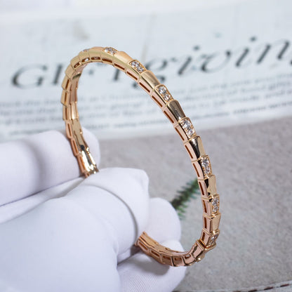 [✨ROSE✨]SERPENTI SMALL BRACELET PINK GOLD DIAMOND