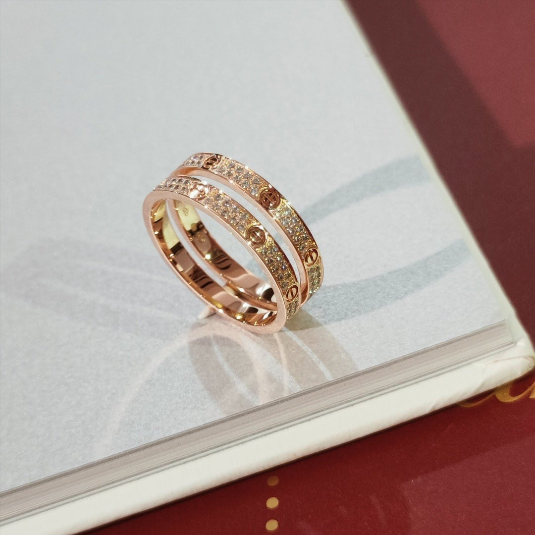 [✨ROSE✨]LOVE RING 2.65MM DIAMOND