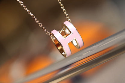 [✨ROSE✨]POP H PEDANT PINK GOLD