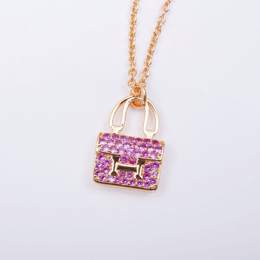 [✨ROSE✨]CONSTANCE PEDANT PURPLE DIAMOND NECKLACE