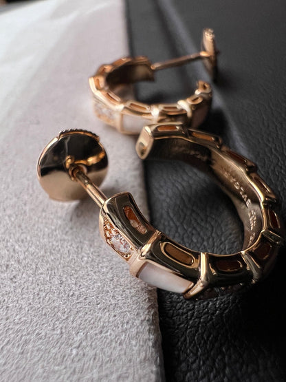 [✨ROSE✨]SERPENTI MOP PINK GOLD EARRINGS