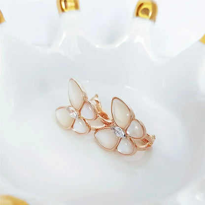 [✨ROSE✨]BUTTERFLY MOP DIAMOND EARRINGS