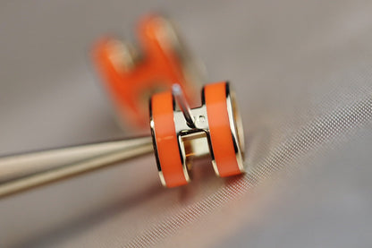[✨ROSE✨]MINI POP H EARRINGS ORANGE