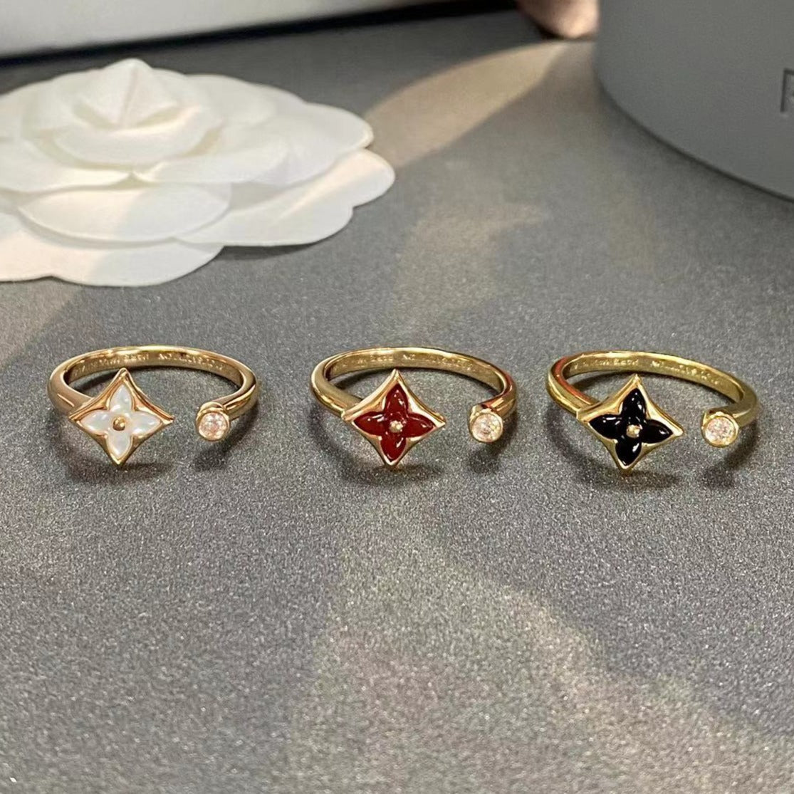 [✨ROSE✨]STAR 1 DIAMOND OPEN RING