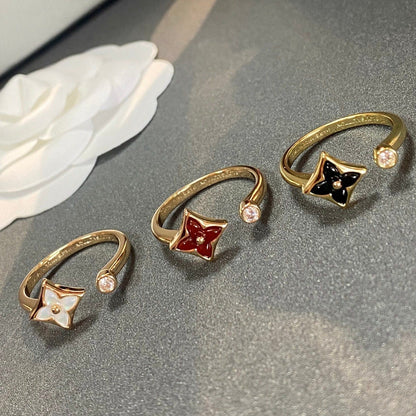 [✨ROSE✨]STAR 1 DIAMOND OPEN RING