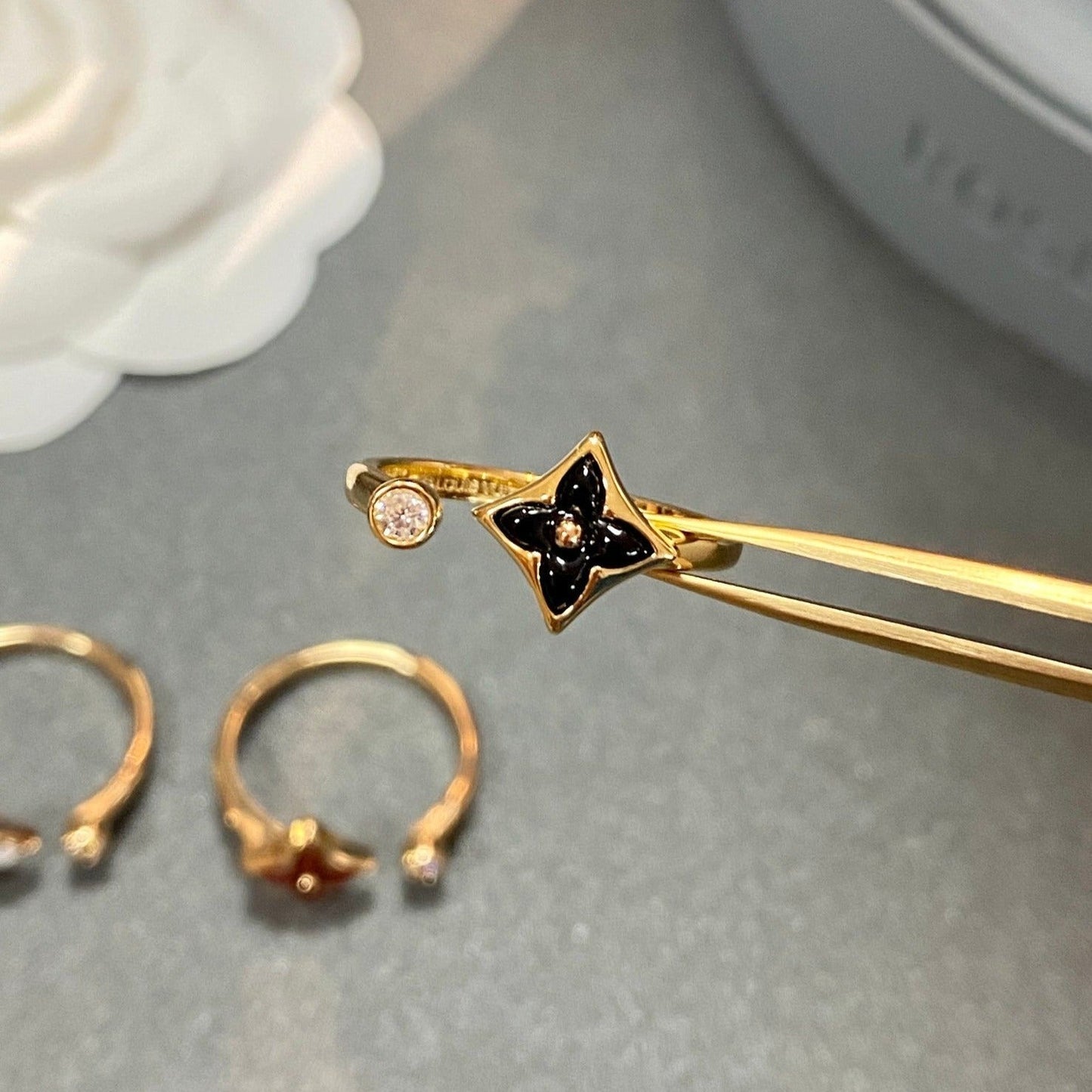 [✨ROSE✨]STAR 1 DIAMOND OPEN RING