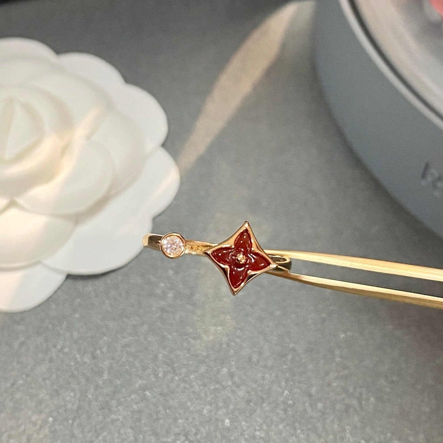 [✨ROSE✨]STAR 1 DIAMOND OPEN RING