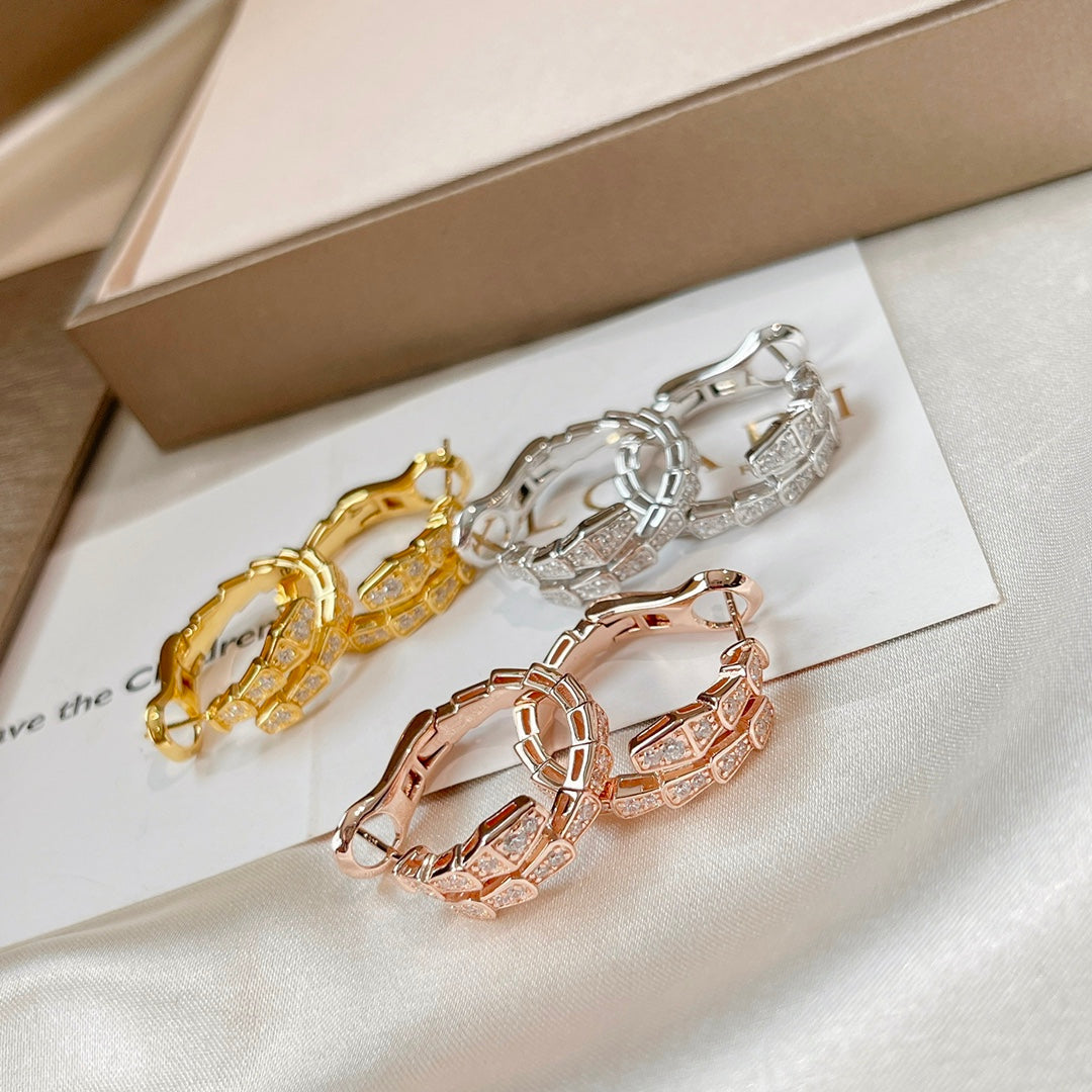 [✨ROSE✨]SERPENTI EARRINGS DIAMOND