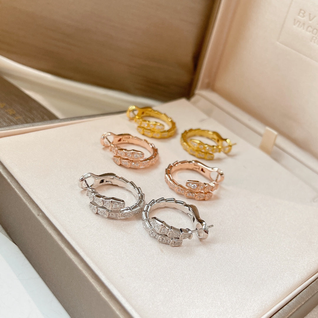 [✨ROSE✨]SERPENTI EARRINGS DIAMOND