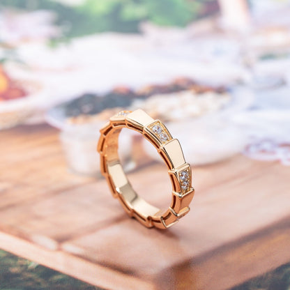 [✨ROSE✨]SERPENTI RING PINK GOLD  3MM