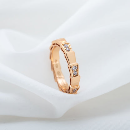 [✨ROSE✨]SERPENTI RING PINK GOLD  3MM