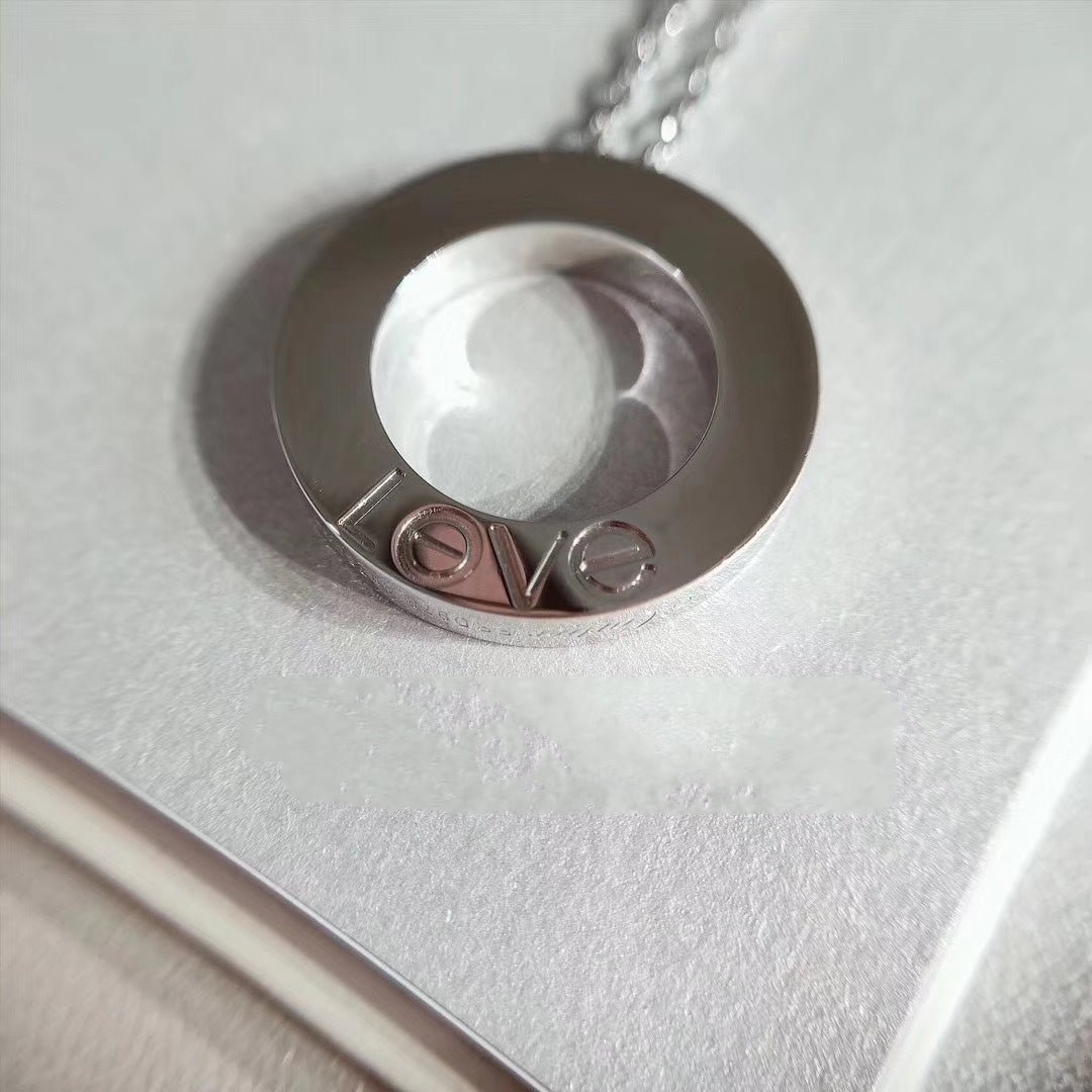 [✨ROSE✨]LOVE NECKLACE ADJUSTABLE SILVER