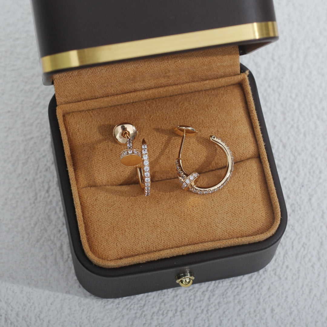 [✨ROSE✨]JUSTE EARRINGS 12.75MM PINK GOLD DIAMOND