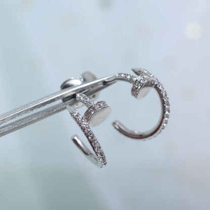 [✨ROSE✨]JUSTE EARRINGS 12.75MM SILVER DIAMOND
